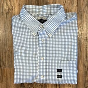 Jos. A. Bank Blue and White Checkered Men's Shirt